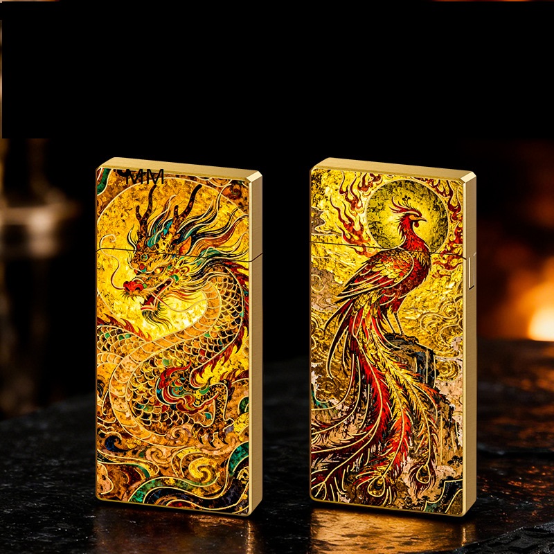 Vỏ hộp quẹt Bật lửa xăng đá họa tiết nhiều hình, mỏng nhỏ gọn- Giao họa tiết ngẫu nhiên