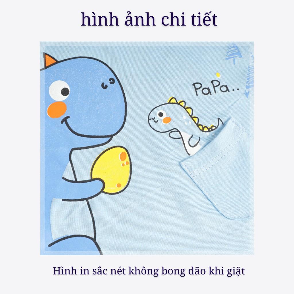 Bộ Ba Lỗ Bé Gái, Bé Trai K.WOO Vải Thun Lạnh Họa Tiết Động Vật Đáng Yêu, Bộ Quần Áo Trẻ Em Mặc Nhà Minky Mom KW3LO2103