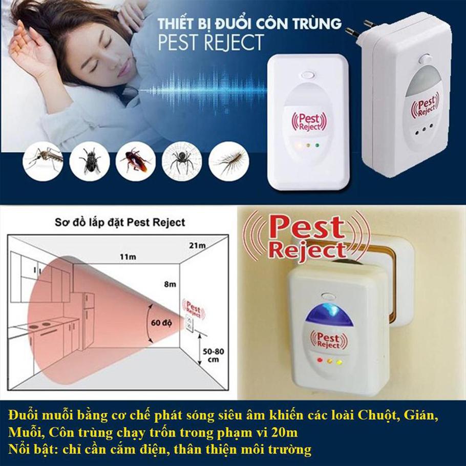 Máy Đuổi Chuột Đuổi Côn Trùng Bằng Sóng Siêu Âm Pest Reject - Hàng Loại 1