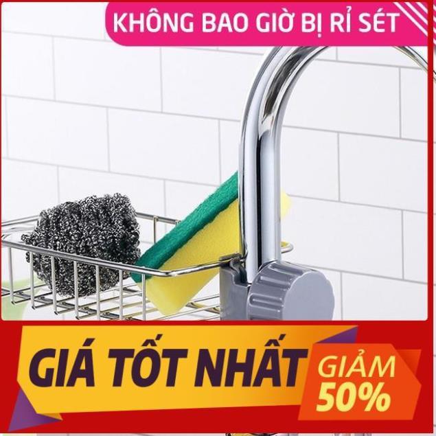 Giá để treo vòi nước gắn lavabo thông đa năng minh khay kệ inox đựng đồ phòng tắm nhà bếp trang trí đẹp