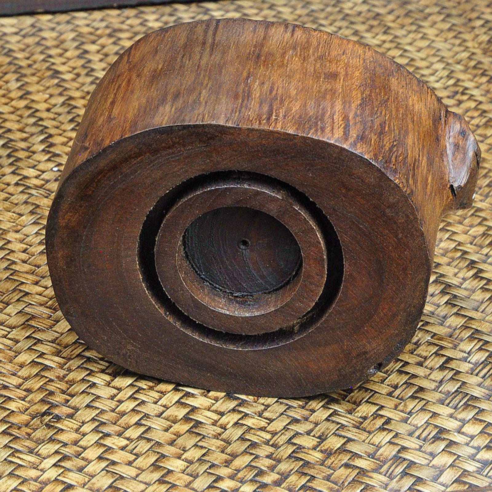 Wooden Candle Holder Candlestick Ornament Retro Style Tea Light Holders