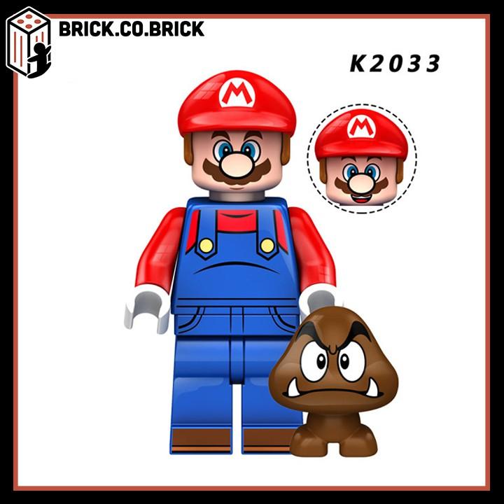 Nhân vật Lắp Ráp Mô Hình Thợ sửa Ống nước Mario Nấm lùn đỏ minifig Hóa trang KDL805