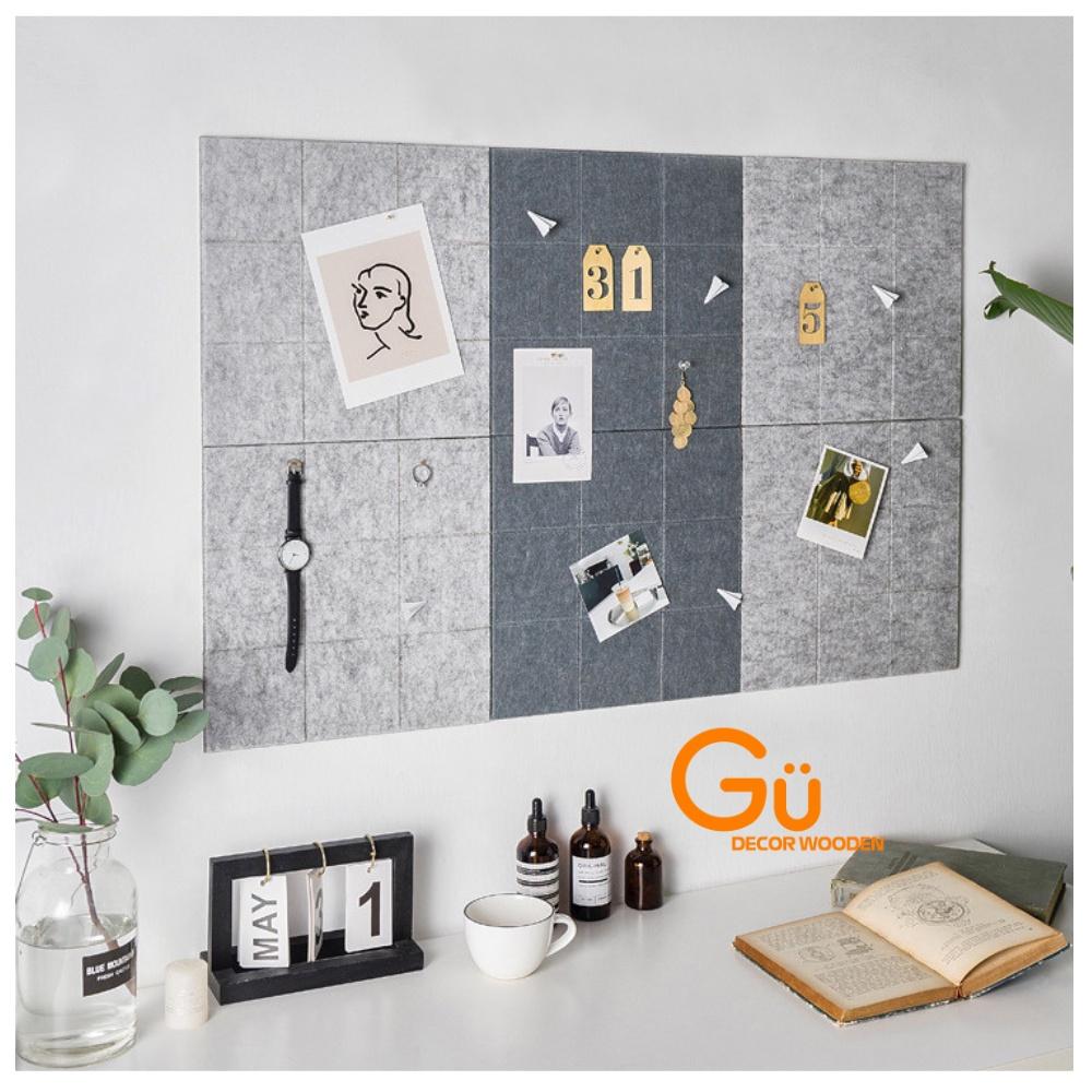 Bảng ghi chú, Bảng ghim nỉ dán tường note công việc, đồ decor bàn học