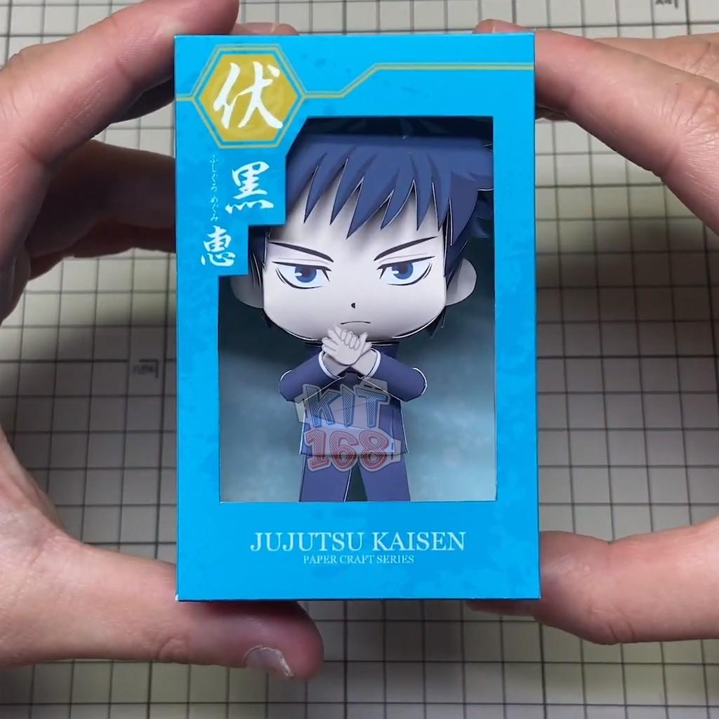 Mô hình giấy Anime Chibi Megumi Fushiguro - Jujutsu Kaisen + kit mô hình hộp trang trí