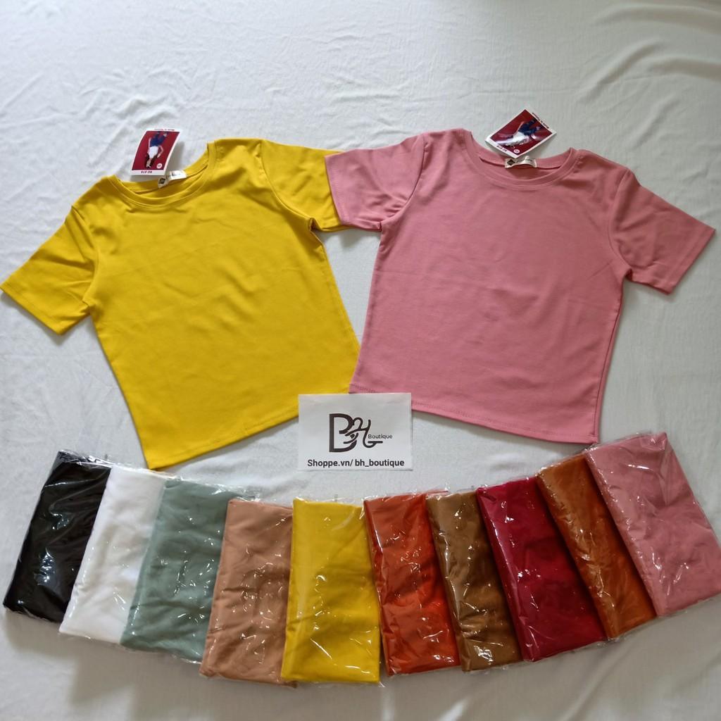 Áo Thun Ôm Cổ Tròn ️ CROPTOP️ Áo Thun Nữ Cổ Tròn dáng croptop ANcrtron