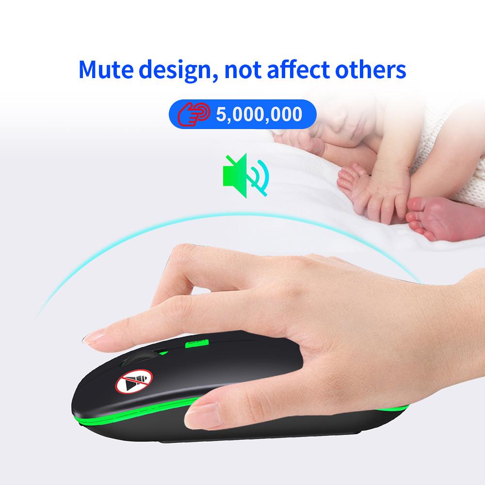 Chuột không dây YWYT G852 BT5.1 2.4G Chế độ kép Di động Mute 1600DPI