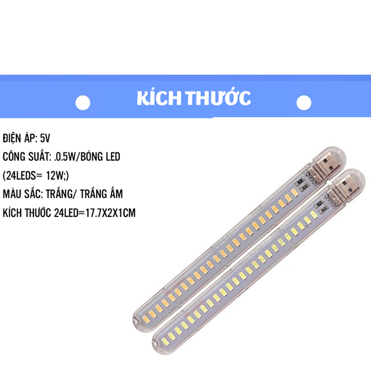 Đèn Led 24 Bóng Siêu Sáng Cắm Cổng Usb Chất Lượng Cao Kavisota