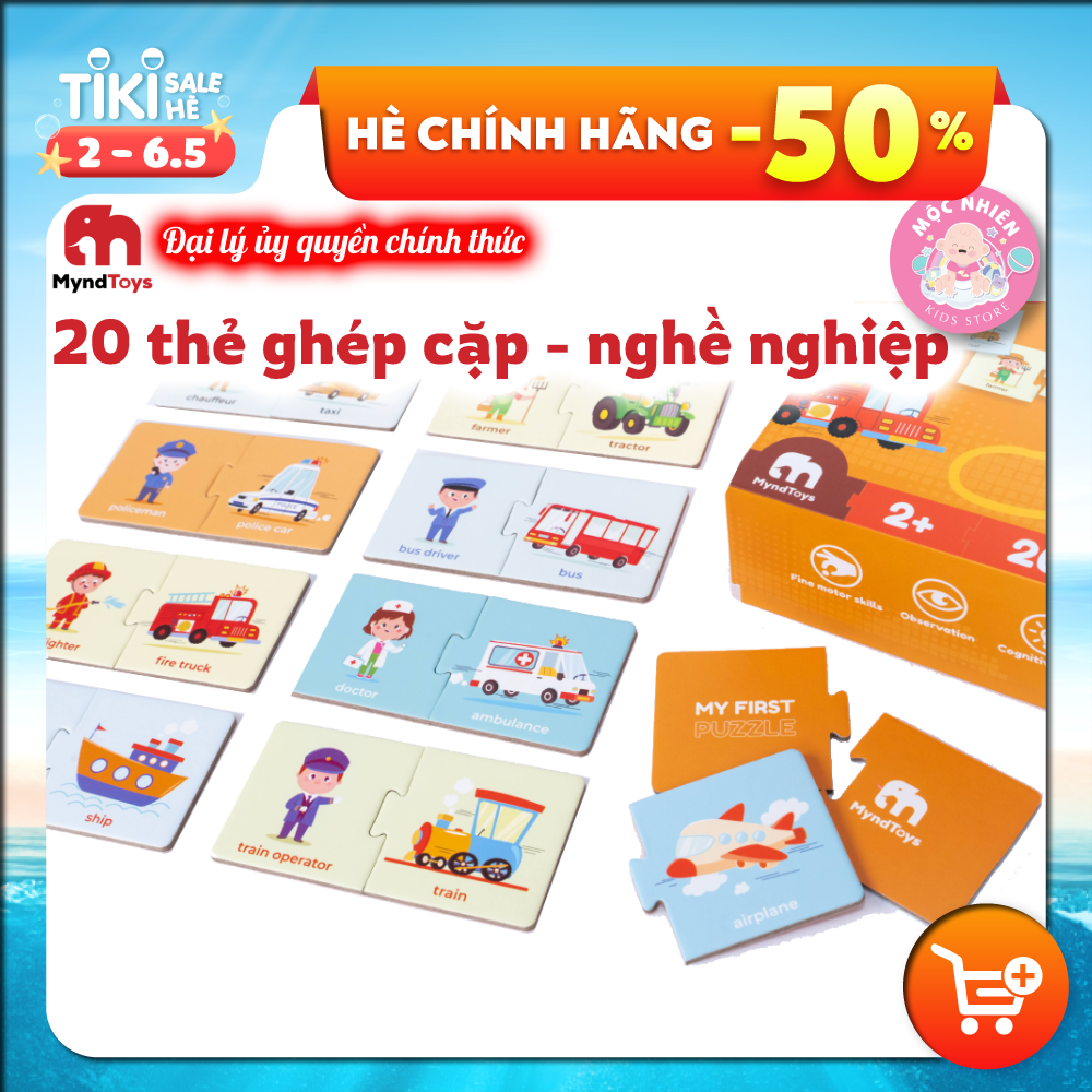 Đồ Chơi Xếp Hình MyndToys My First Puzzle - Jobs &amp; Transportation (Chủ Đề Nghề Nghiệp) Dành Cho Bé Trên 2 Tuổi