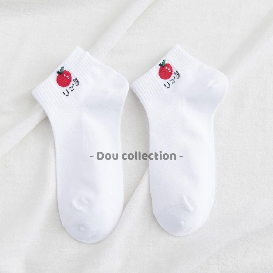 Vớ Tất Nam Nữ Cổ Ngắn Unisex Cotton Họa Tiết Trái Cây Phong Cách Nhật Bản Dễ Thương - Mã TV011