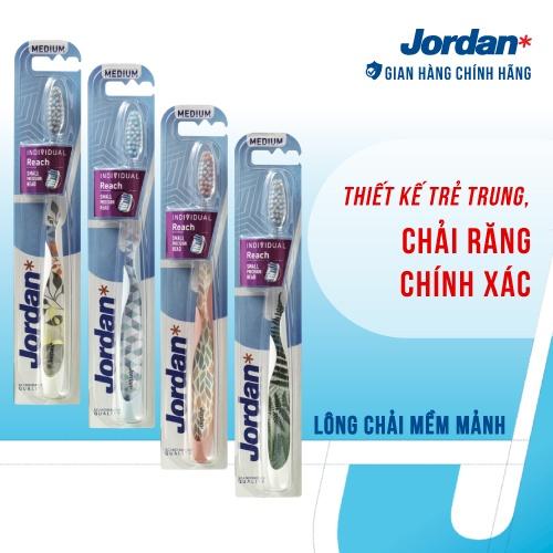 Combo 4 Bàn chải đánh răng Jordan Individual Reach, Lông mềm chữ S