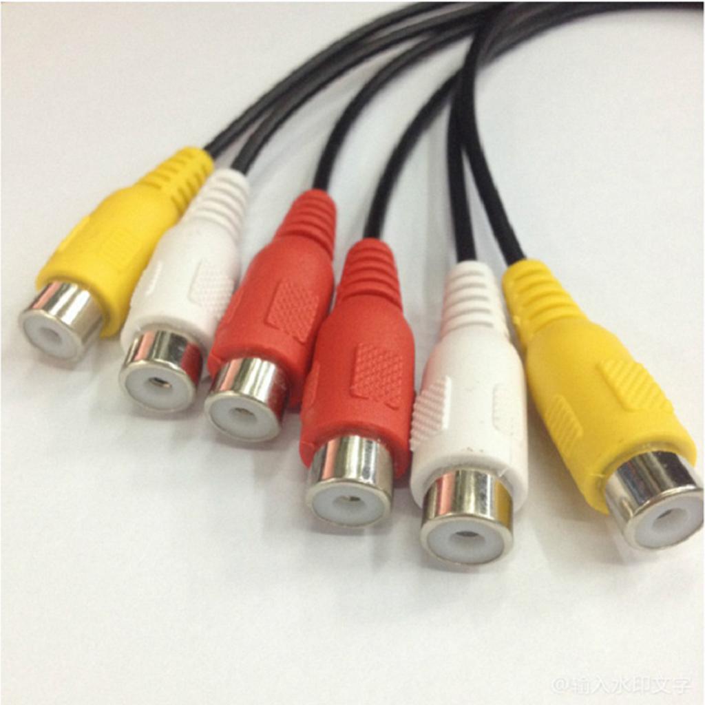 Female RCA to 3RCA Cable Male Jack Splitter Adapter Cable forTV DVD Player