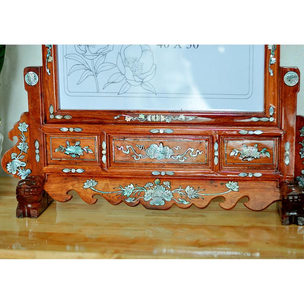 Khung Hình Thờ Gỗ Hương Ngang 40 x 30