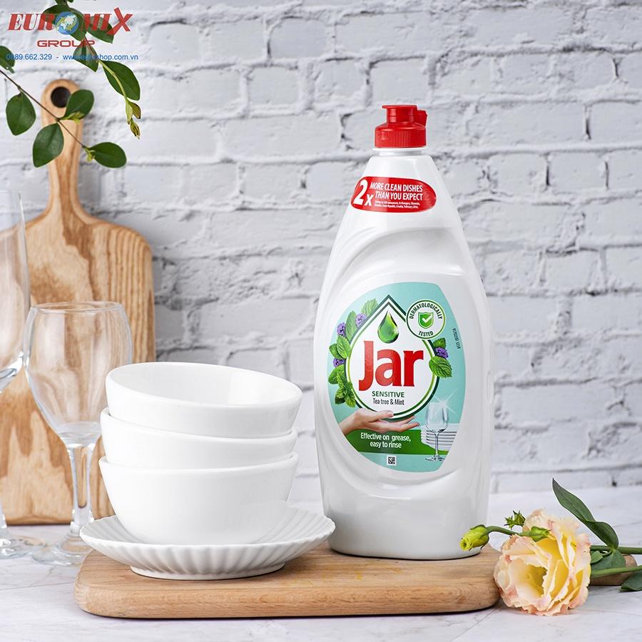 Nước Rửa Bát Jar 900ml Sensitive Tea Tree &amp; Mint