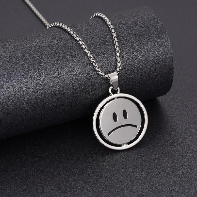 Dây chuyền nam nữ trở mặt vui buồn trangsucpt thời trang rẻ đẹp dây chuyền mặt cười PTDCNA195