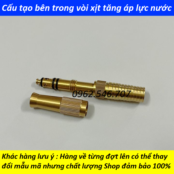 Đầu Vòi Phun Nước Rửa Xe, Tưới Vườn Tiện Dụng - Vòi Xịt Tăng Áp Bằng đồng Có Thể điều Chỉnh Nhiều Chế Độ Phun