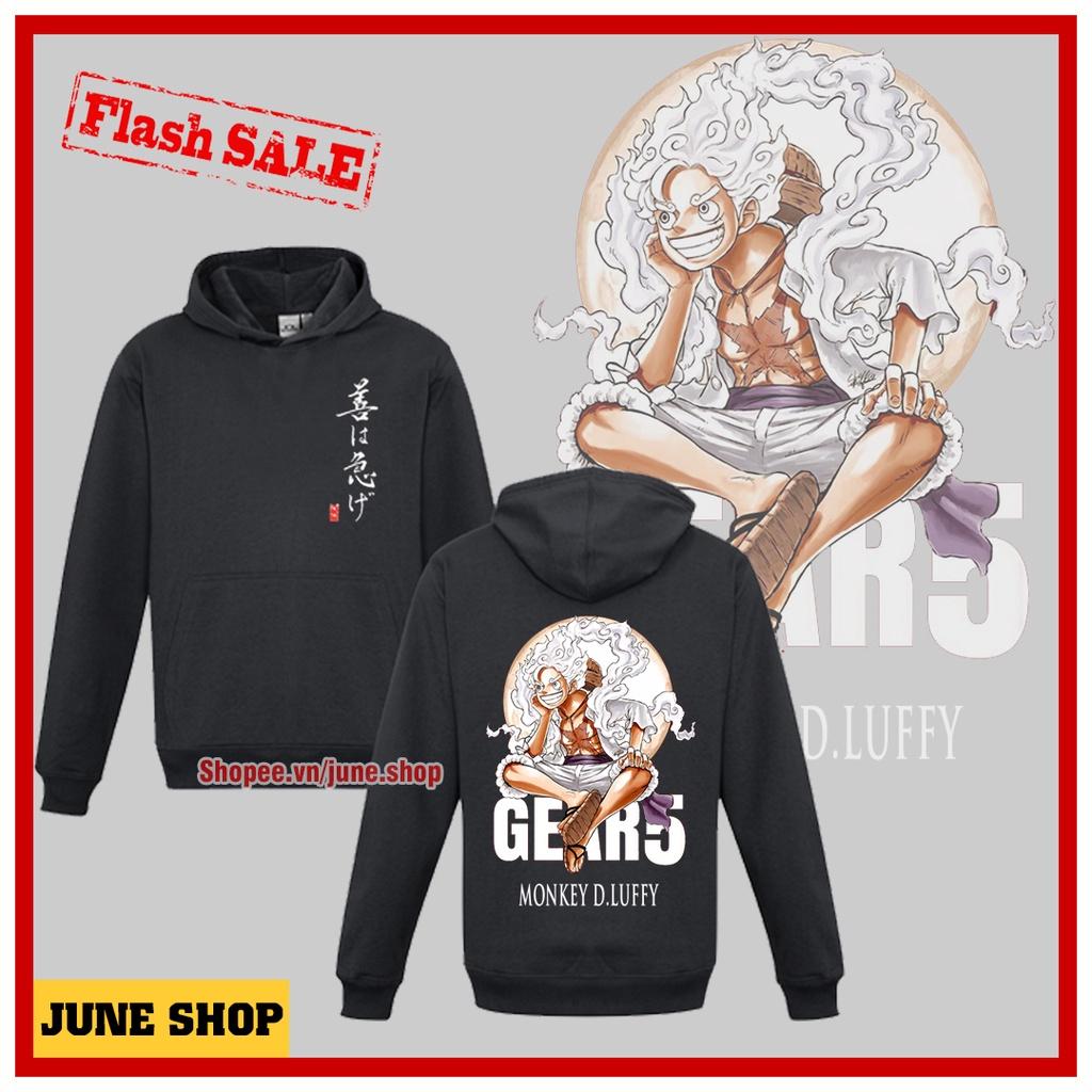 Áo Hoodie One Piece, Áo in hình Luffy Gear 5 Nika cực chất