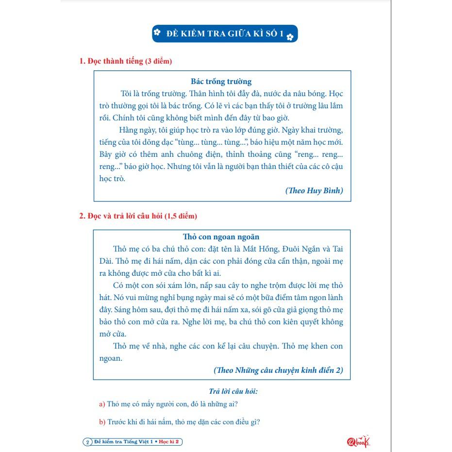 Sách - Đề Kiểm Tra Tiếng Việt 1 - Kết Nối Tri Thức Với Cuộc Sống - Học Kì 2
