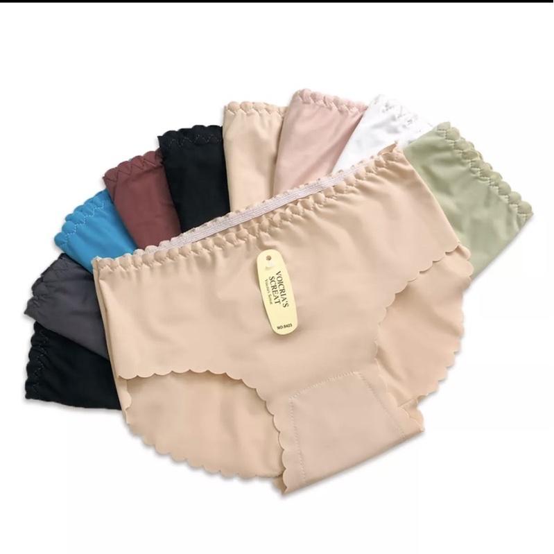Combo 10 chiếc quần lót đúc su mịn viền sóng freesize 40-52kg