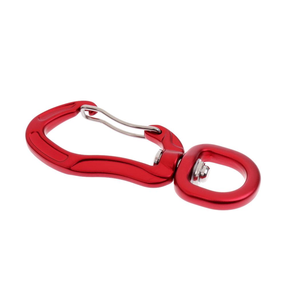 400KG Multi-purpose Aluminum Swivel Eye Spring Snap Hook Quick Hook Carabiner Red