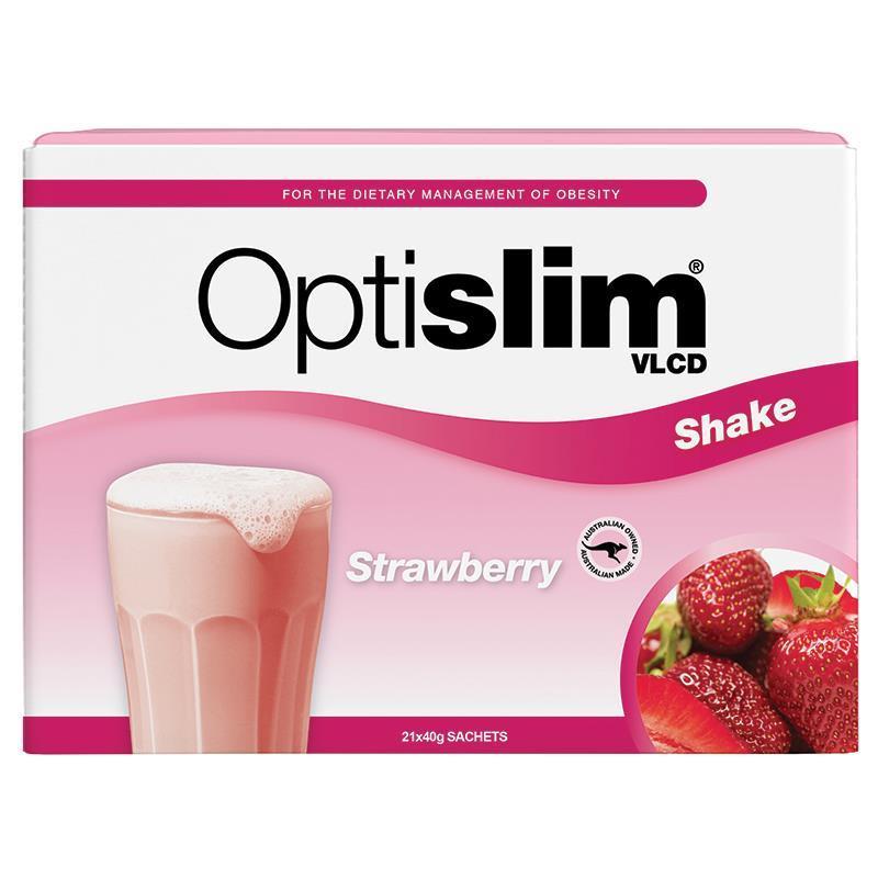 Optislim VLCD Meal Replacement Shake Strawberry 21x40g Sachets