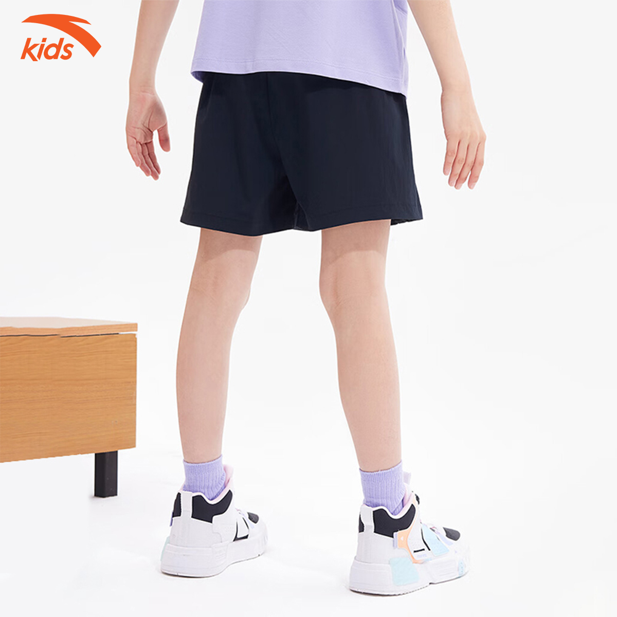 Quần lửng bé gái Anta Kids thiết kế lưng chun, kiểu dáng thể thao W362328385