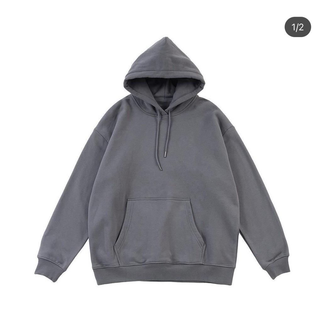 Áo khoác hoodie nâu trơn form rộng unisex nam nữ - SHOP MAYLAN