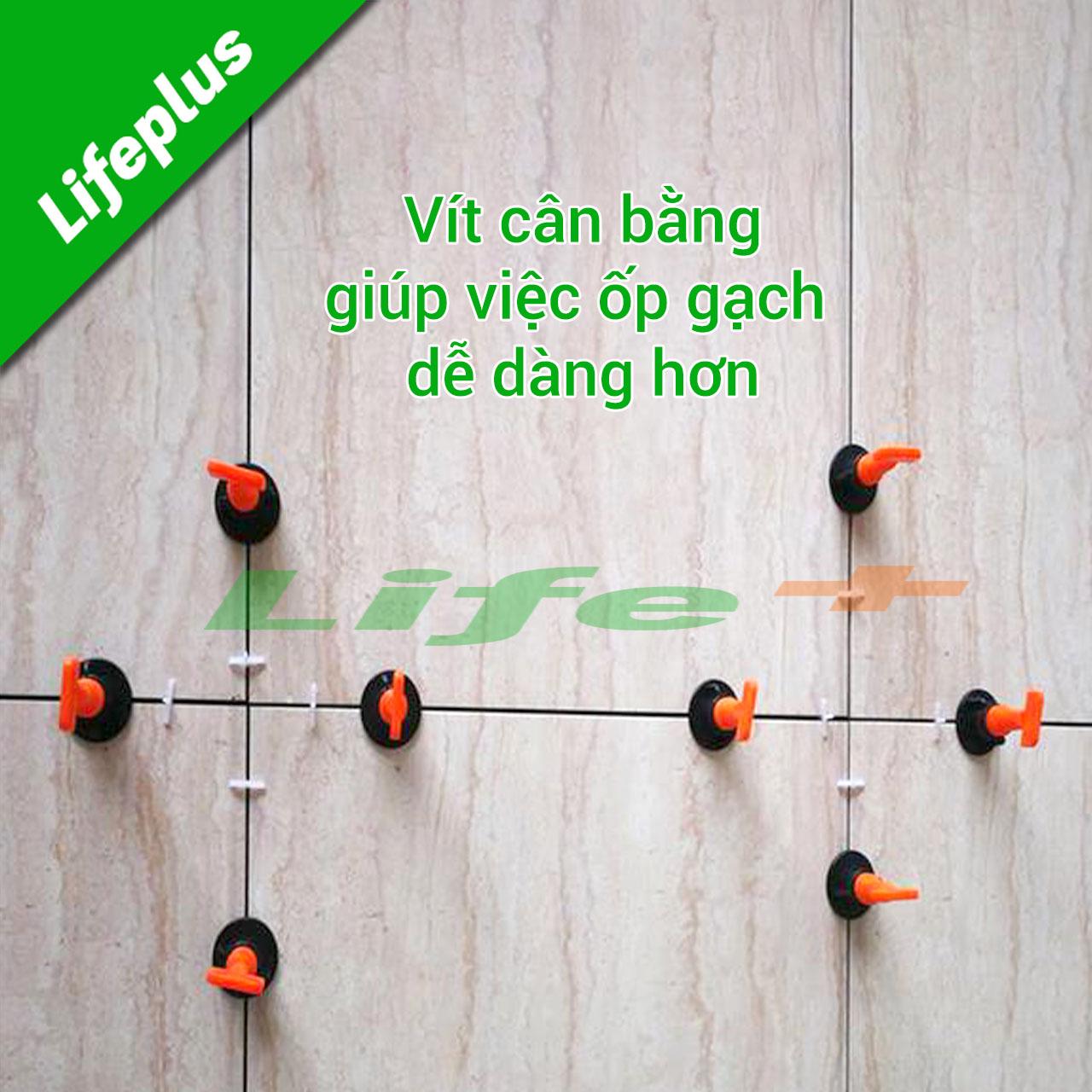 Bộ 100 ke vít cân bằng ốp lát gạch tái sử dụng nhiều lần có 2 cờ lê móc
