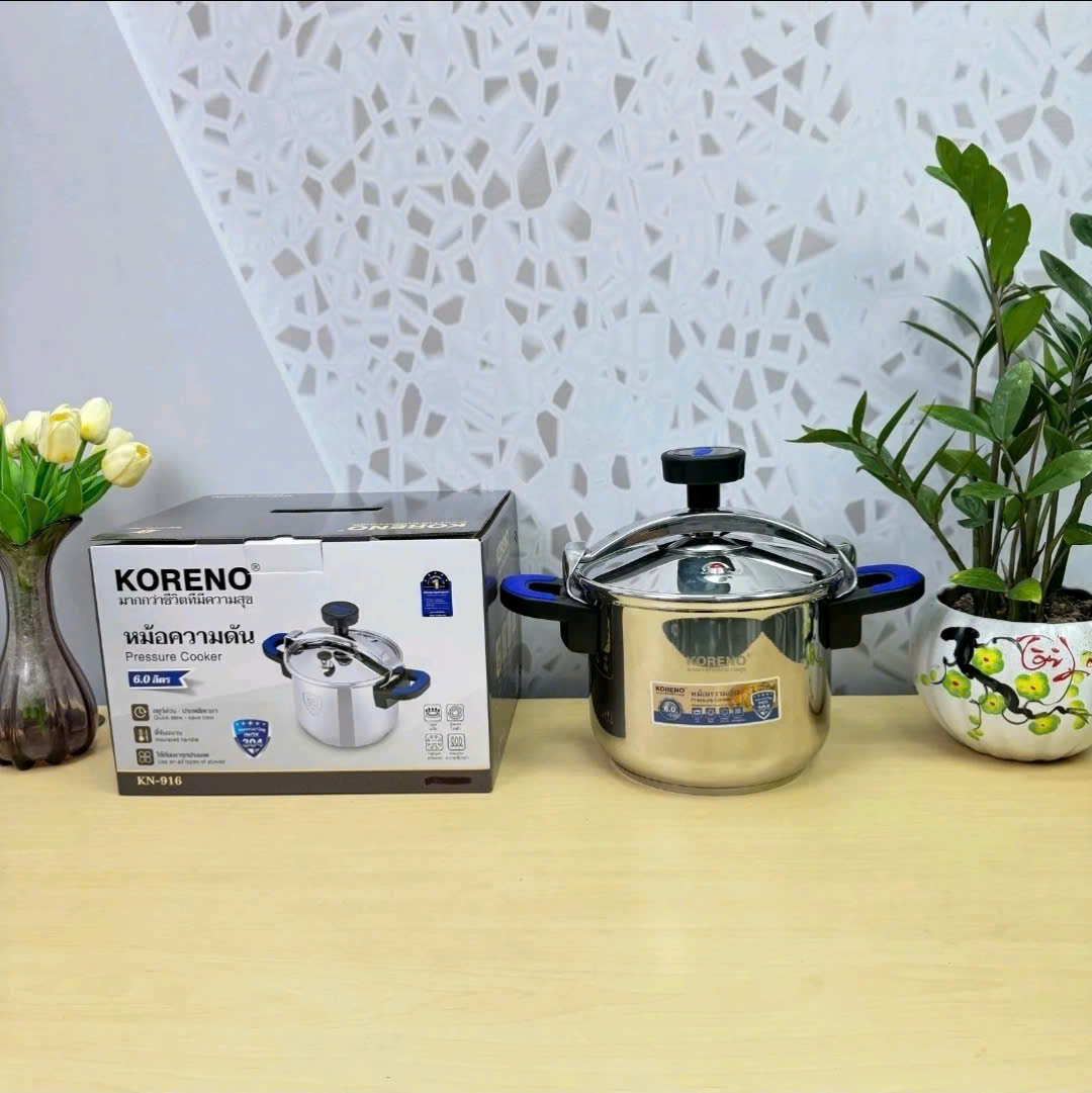 Nồi áp suất inox 304, chống nổ, dùng cho bếp từ bếp ga bếp hồng ngoại dung tích 6 lít và 8 lít hàng chính hãng