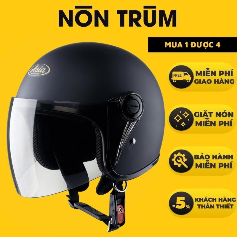 Mũ bảo hiểm 3/4 Asia MT124k có kính