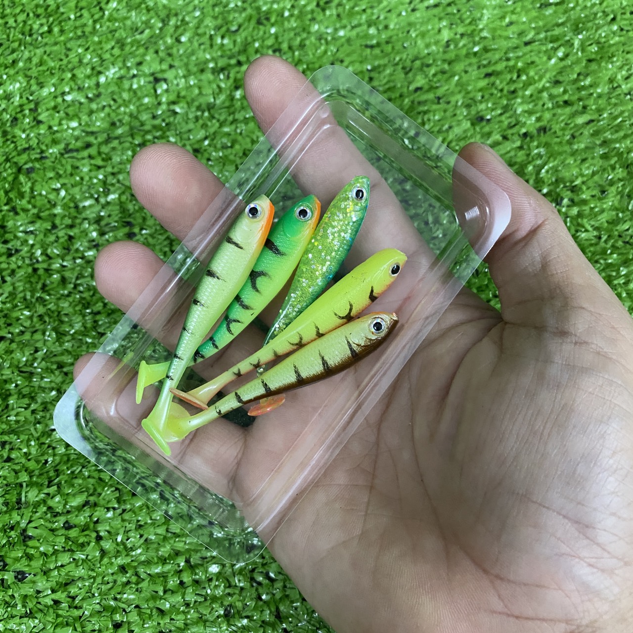 Combo 5 Con Mồi Mềm Fishing Lure Cá Sông, Suối Dài 6.5cm Nặng 2.2g