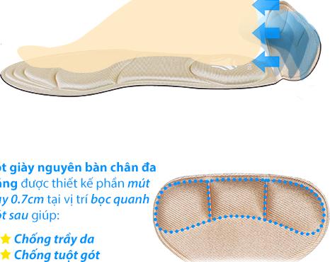 Miếng lót giảm size cho giày bị rộng Cao Cấp - buybox - BBPK11 (Da beo)