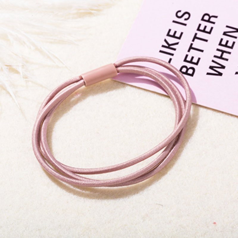 Combo 5 Dây Chun Buộc Tóc, Thun Cột Tóc Mảnh 3 Vòng Màu Sắc Nhã Nhặn SC23