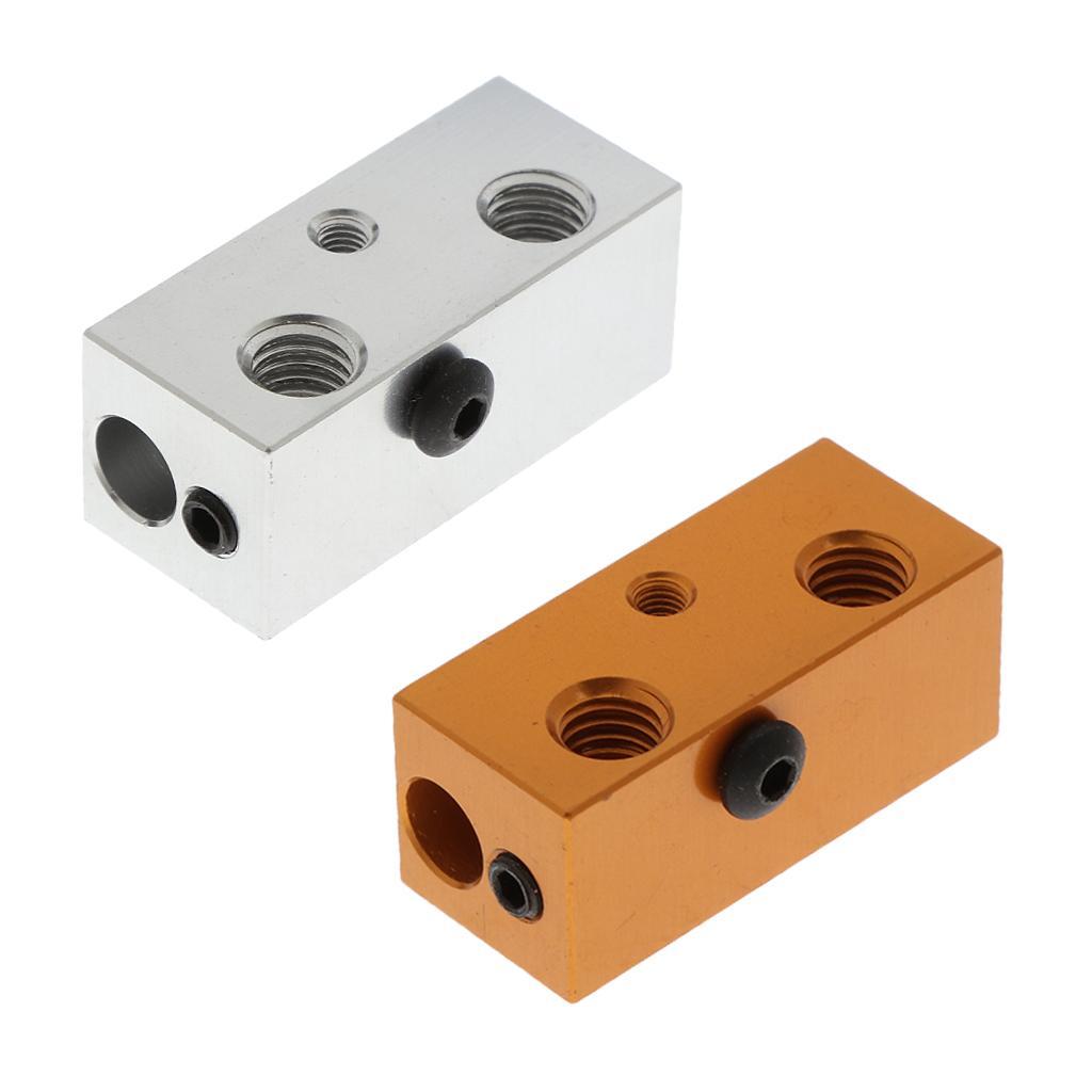 Aluminum Heating Hot Block Heater Assembly for 3D Printer Extruder