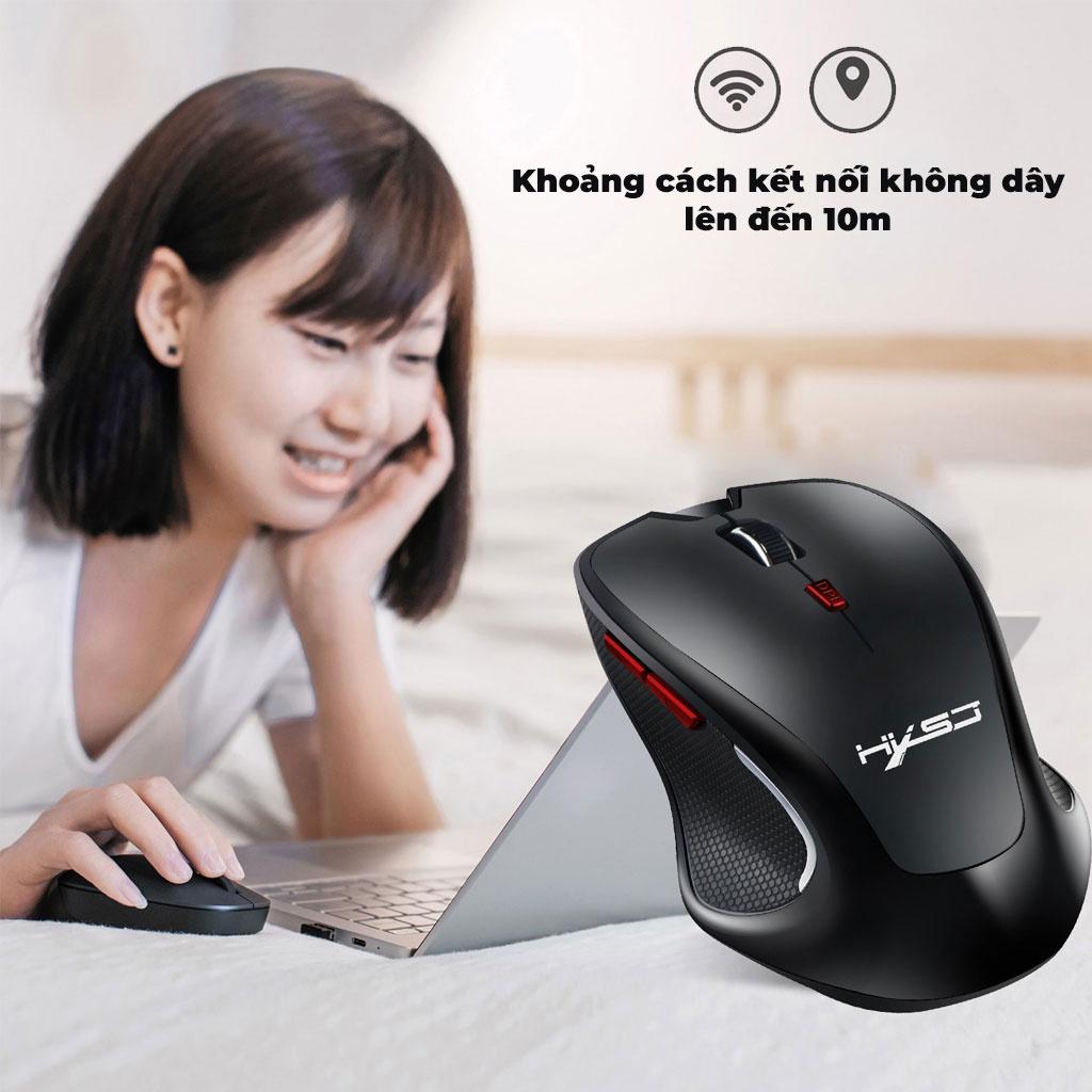 Chuột không dây HXSJ T21 USB 2.4G Văn phòng mouse 2400dpi Gaming, kết nối PC,laptop,tivi - hàng chính hãng