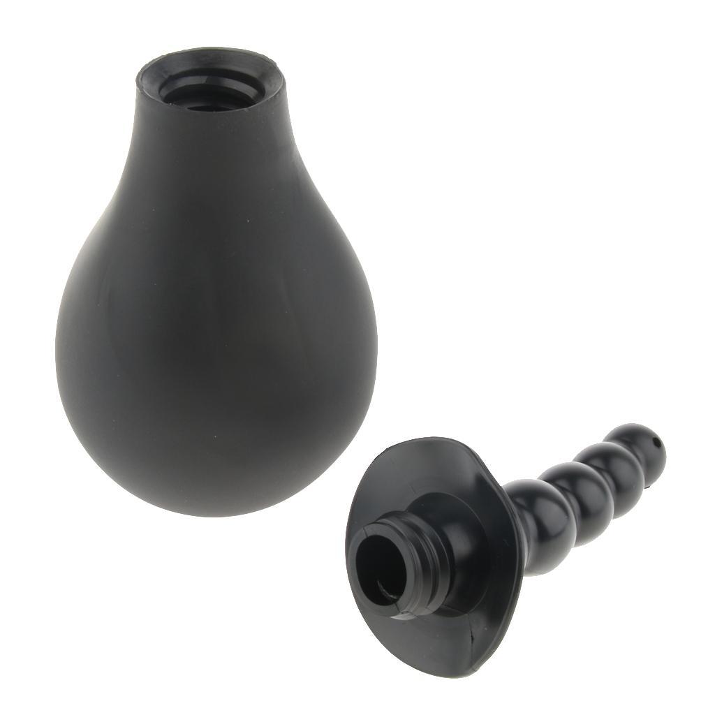 Unisex Silicone Beaded Enema Douche Bulb Anal Cleaner, Soft, Comfortable