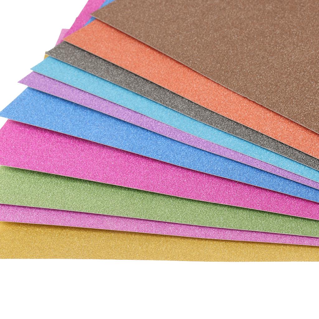 10 Tờ/Gói A4 Lấp Lánh Cardstock Giấy Thủ Công Giấy Các Loại Màu Sắc