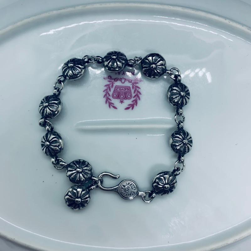 Vòng tay unisex Chrome Heart Ball bạc fullbox.