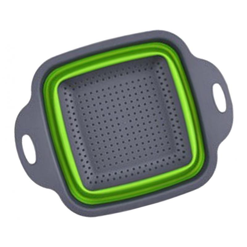 Có Thể Gập Lại Silicone Colander Chìm Bin Thùng Lọc Nhà Bếp Có Thể Gập Lại