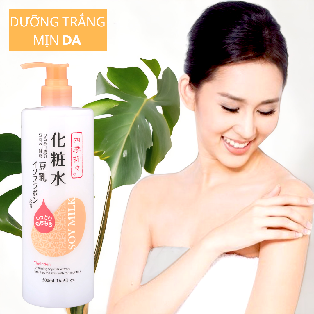 Lotion Cấp Ẩm Và Dưỡng Trắng Da Shikioriori Soy Milk Lotion Chiết Xuất Đậu Nành 500mL