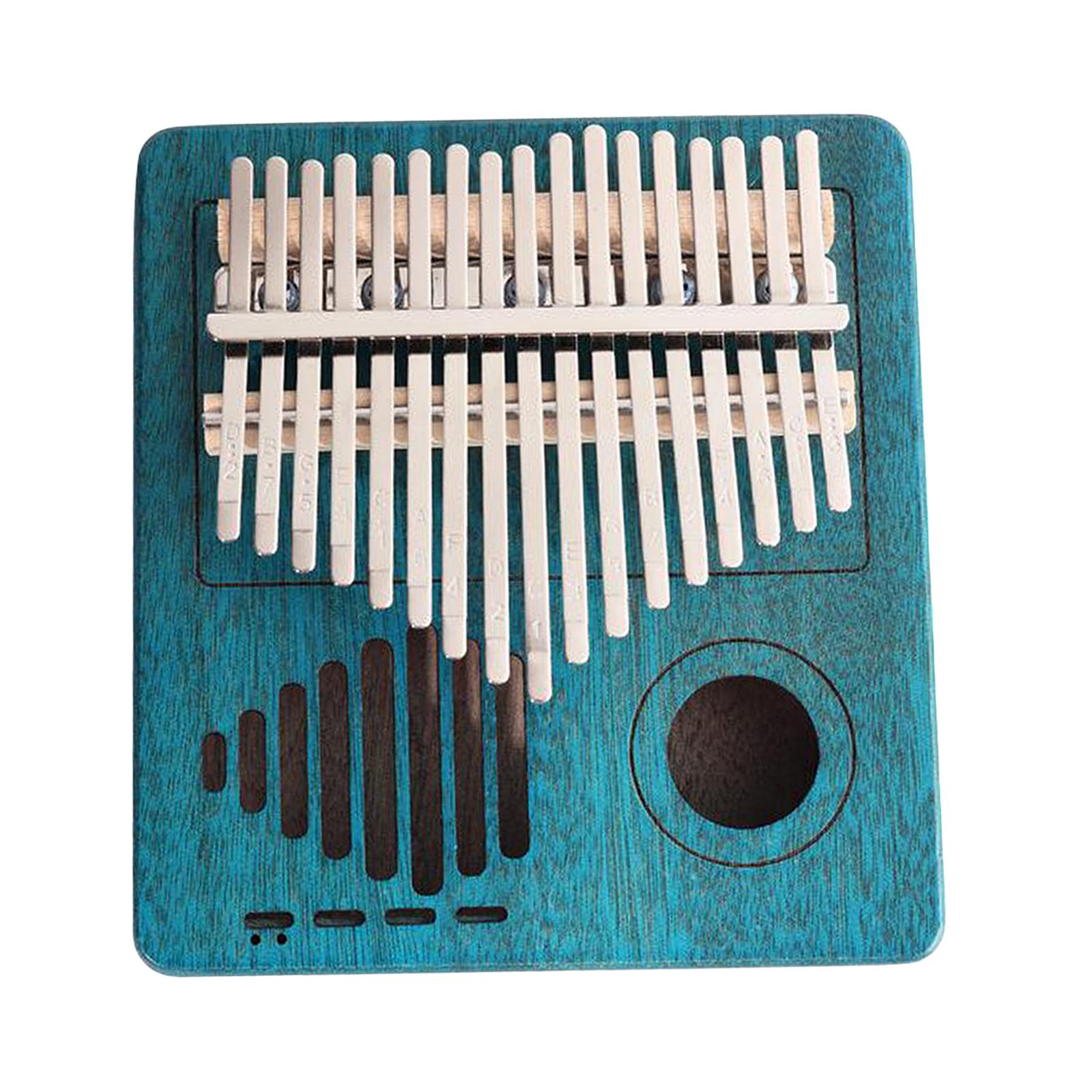 Kalimba 17 Key Thumb Piano Wooden Musical Instrument w/ Bag Tuner Hammer