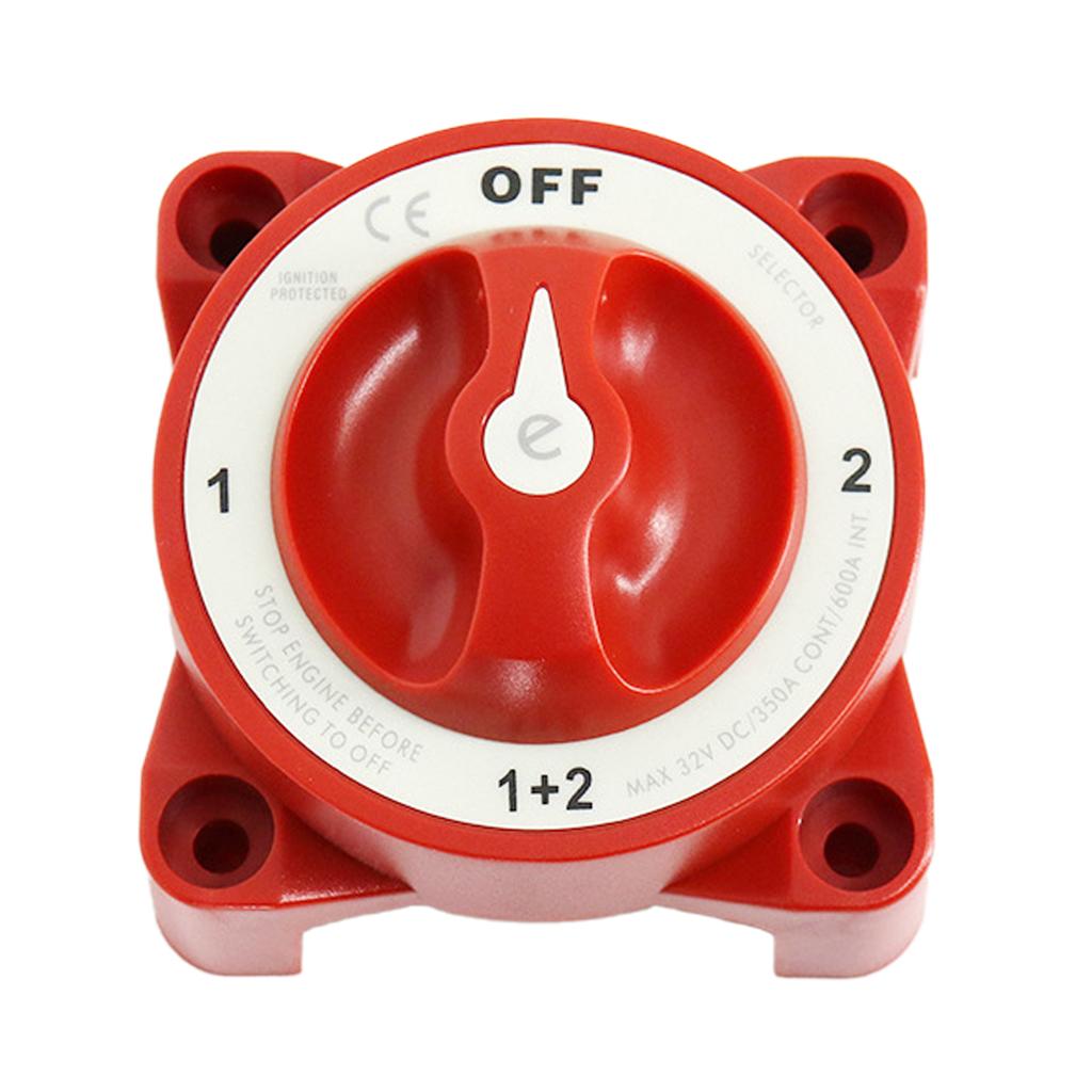 New Style Four Gear Dual Battery Switch Selector Safety Shut Off Disconnect Red