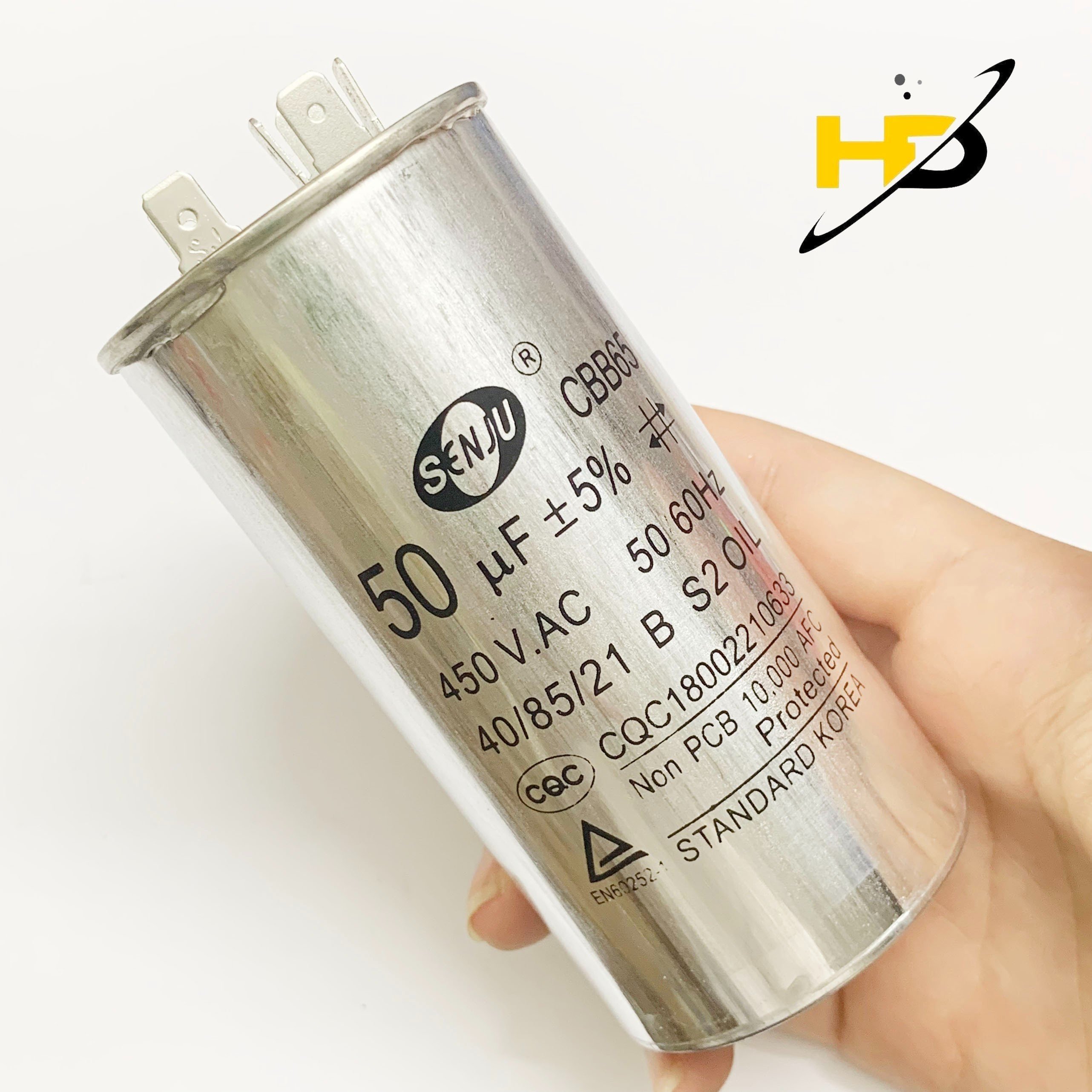 Tụ Block Điều Hòa CBB65 50uF 450VAC SENJU Mới