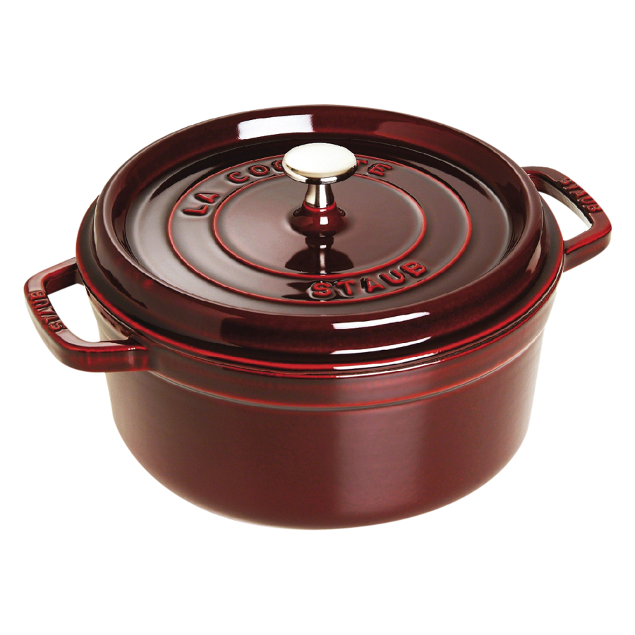 Nồi Tròn Staub 26cm – Màu Đỏ Lựu