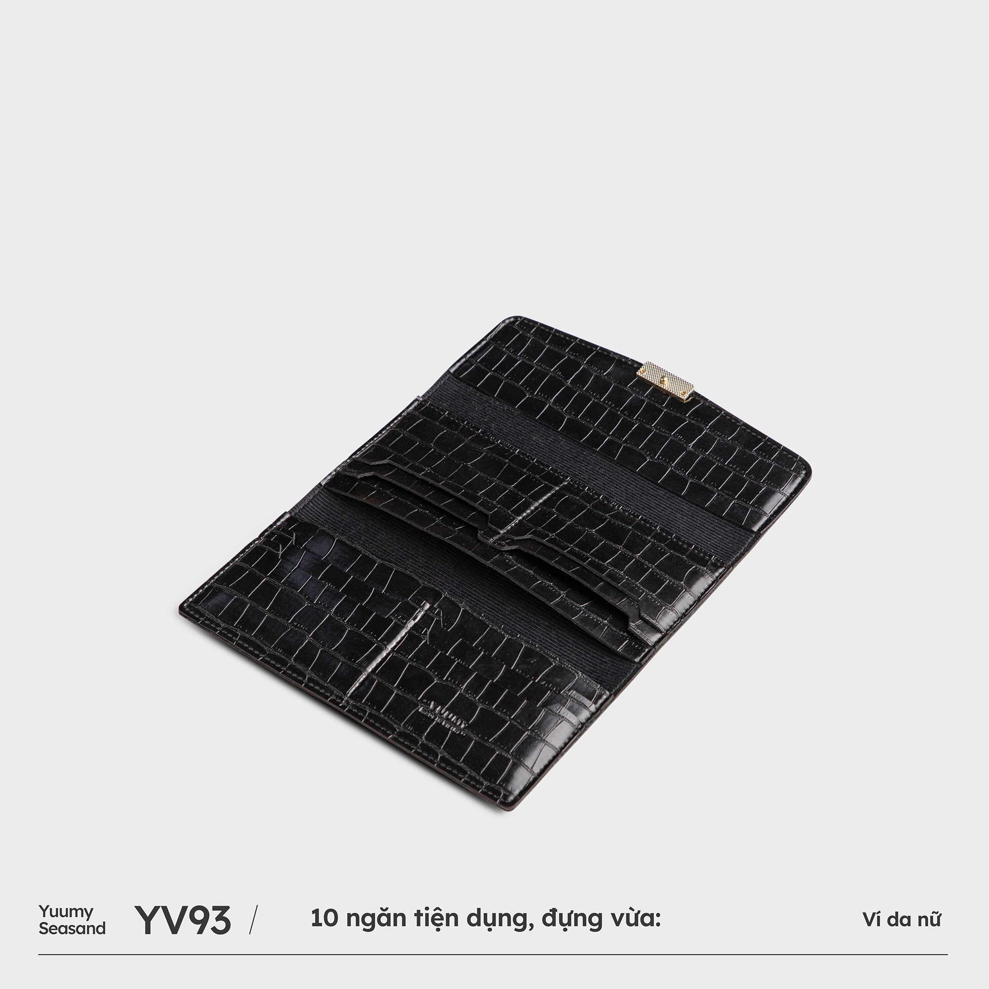 Ví Yuumy ( Thời trang nữ dáng dài phối khóa trang trí - Ví da Verein YV93 )