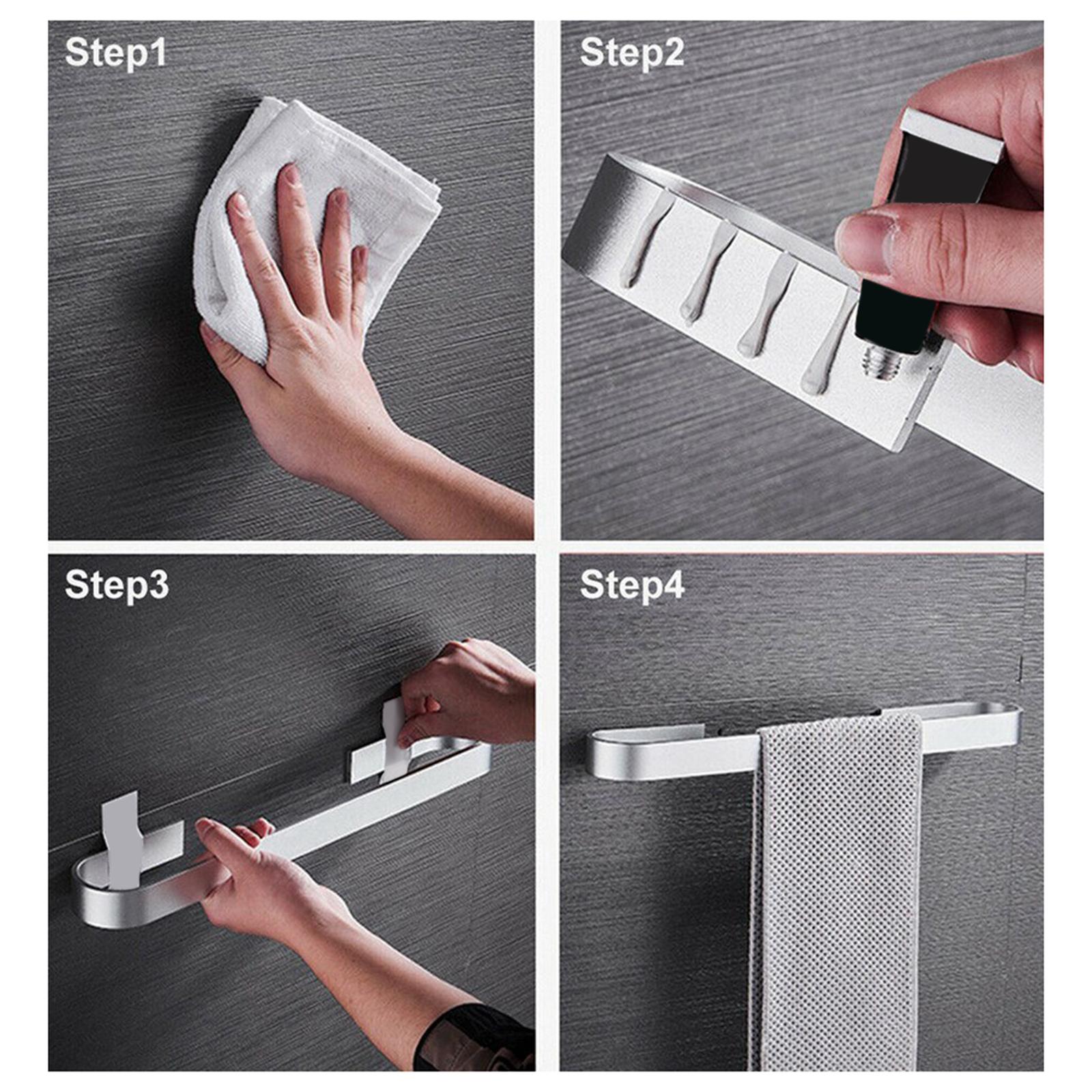 Kitchen Bathroom Hanger Towel Rack Holder Storage Organizer