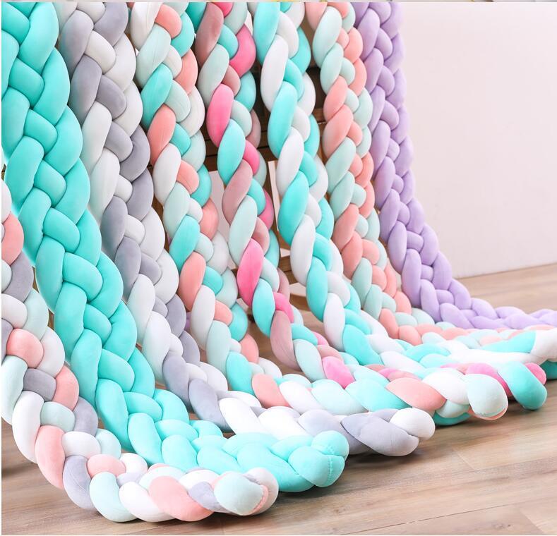 4 Đùi Giường Ốp Lưng Ốp Lưng Ở Cũi Trẻ Em Dành Cho Bé Sơ Sinh Gối Đệm Cũi Phòng Trẻ Sơ Sinh Thắt Nút Điều Tấm Bảo Vệ