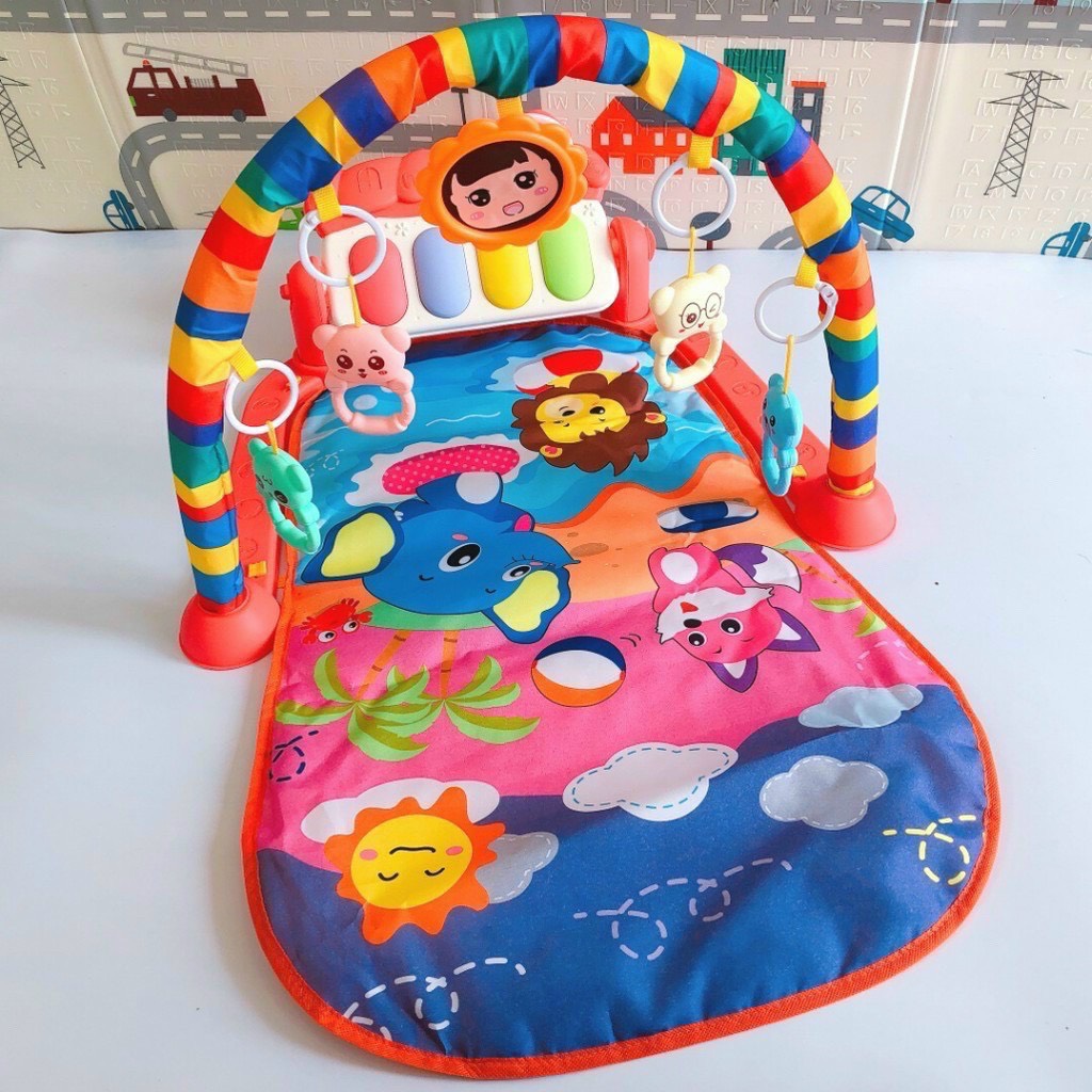 Thảm nằm chơi cho bé có nhạc, có đồ chơi treo Đồ Chơi Trẻ Em Trí Tuệ The Toy