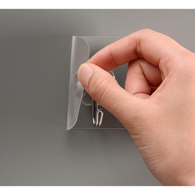 Móc dán tường trong suốt siêu dính chắc chắn, chịu lực tốt 6*6cm