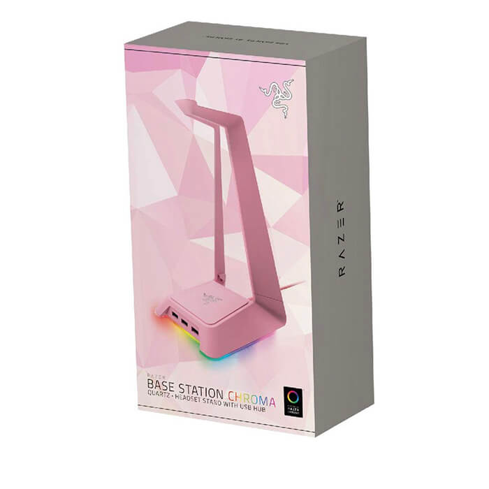 Giá đỡ tai nghe Razer Base Station Chroma Quartz Pink Edition - Hàng Chính Hãng