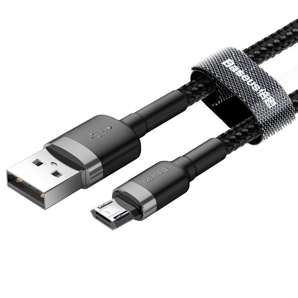 Cáp sạc nhanh Baseus dây dù siêu chắc hỗ trợ truyền dữ liệu USB to Micro Cafule dài 1M/2M